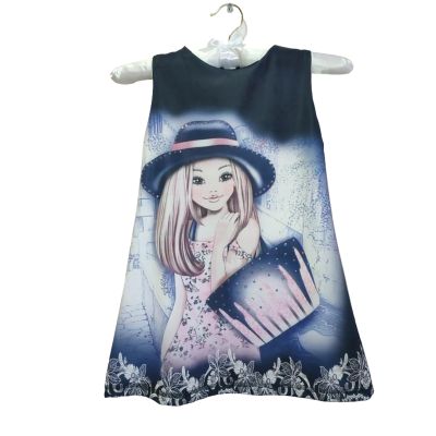 Παιδικό αμάνικο φόρεμα κορίτσι με τσάντα.