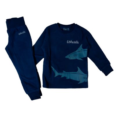 Ushuaϊa Παιδικές Χειμωνιάτικες Fleece Πιτζάμες Μπλε για Αγόρι